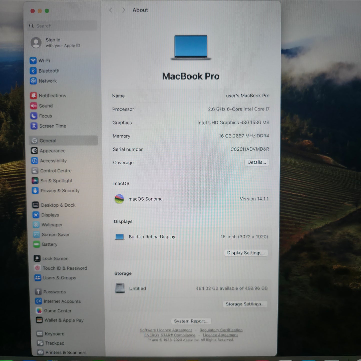 Apple Macbook Pro 16" - Intel i7 CPU/16GB Ram/512GB SSD